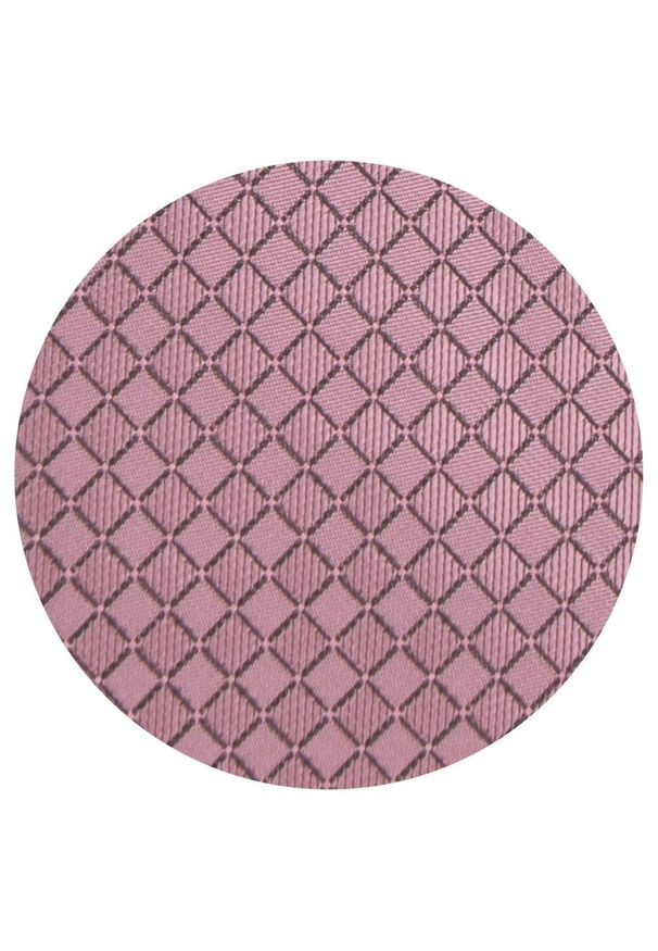Krawat Męski - Angelo di Monti - Różowy z Drobnym Wzorem. Kolor: różowy. Materiał: tkanina. Styl: elegancki, wizytowy