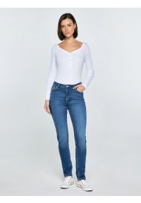 Big-Star - Jeansy damskie z wysokim stanem niebieskie Katrina High Waist 470. Stan: podwyższony. Kolor: niebieski #7