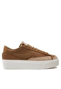 Nike Sneakersy Blazer Low Platform DJ0292 200 Brązowy. Kolor: brązowy. Materiał: skóra. Obcas: na platformie #1