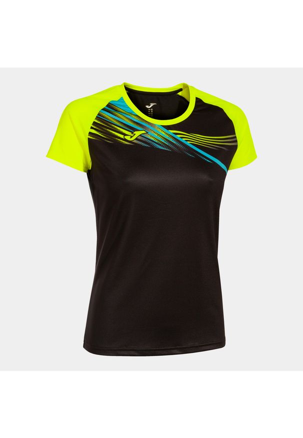 Damski jersey Joma Elite X. Kolor: czarny, zielony, wielokolorowy, żółty. Materiał: jersey. Sport: fitness, bieganie