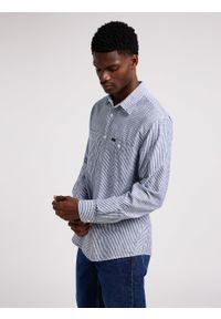 Lee - LEE MĘSKA KOSZULA LEE WORKER SHIRT 2.0 INDIGO HICKORY 112349939