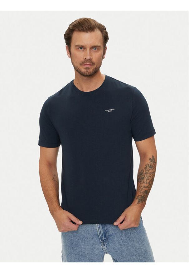 Marc O'Polo Denim T-Shirt B61 2021 51060 Granatowy. Typ kołnierza: polo. Kolor: niebieski. Materiał: bawełna