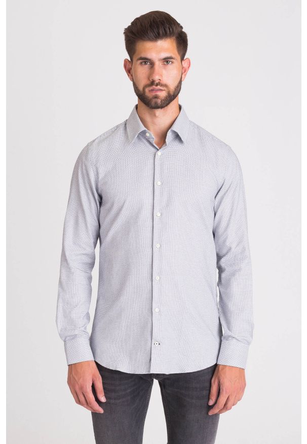 Biała koszula Joop! Collection casualowa, na spotkanie biznesowe, na lato