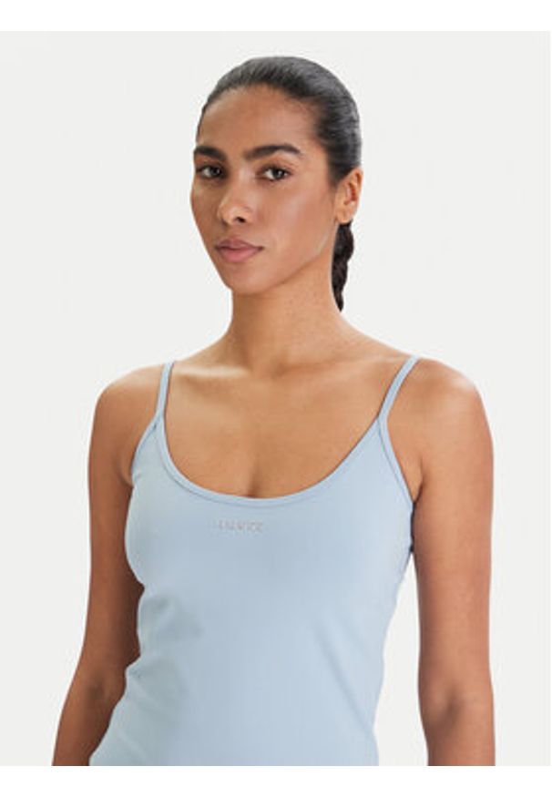 Guess Top V6RP14 KD952 Niebieski Slim Fit. Kolor: niebieski. Materiał: syntetyk