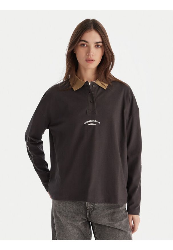 Quiksilver Polo Mercury Standard EQWKT03203 Szary Regular Fit. Typ kołnierza: polo. Kolor: szary. Materiał: bawełna