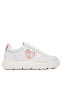 Love Moschino - LOVE MOSCHINO Sneakersy JA15154G1MIA110B Biały. Kolor: biały. Materiał: skóra