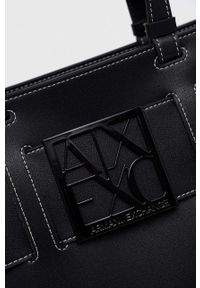 Armani Exchange torebka kolor czarny. Kolor: czarny. Rodzaj torebki: na ramię #3