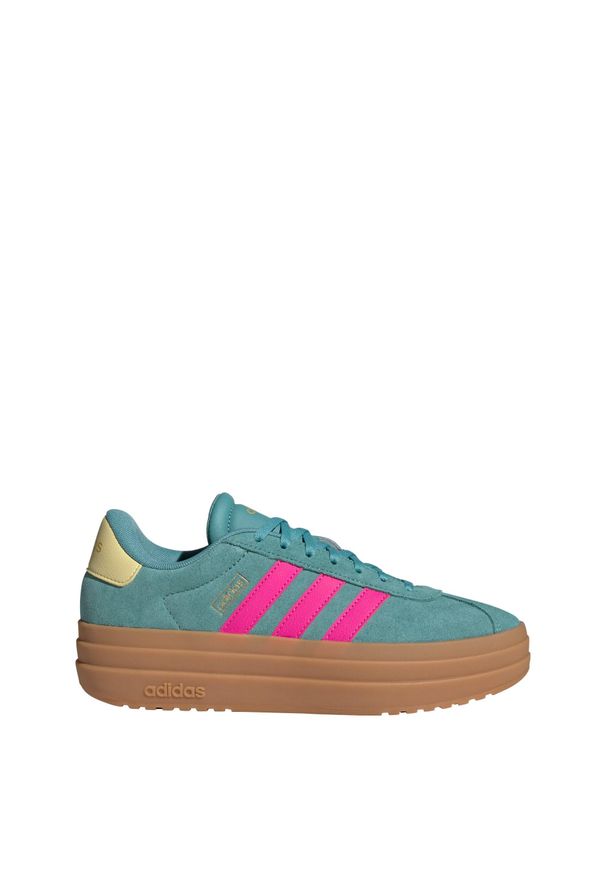 Adidas - Buty VL Court Bold. Kolor: pomarańczowy, żółty, niebieski, wielokolorowy. Obcas: na platformie