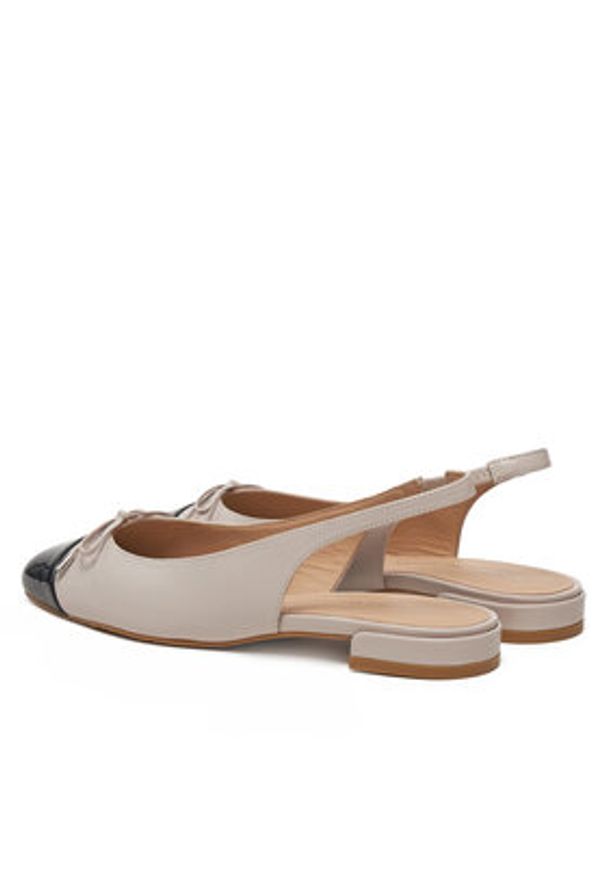 Stuart Weitzman Czółenka Sleek Bow SJ075 Beżowy. Kolor: beżowy. Materiał: skóra