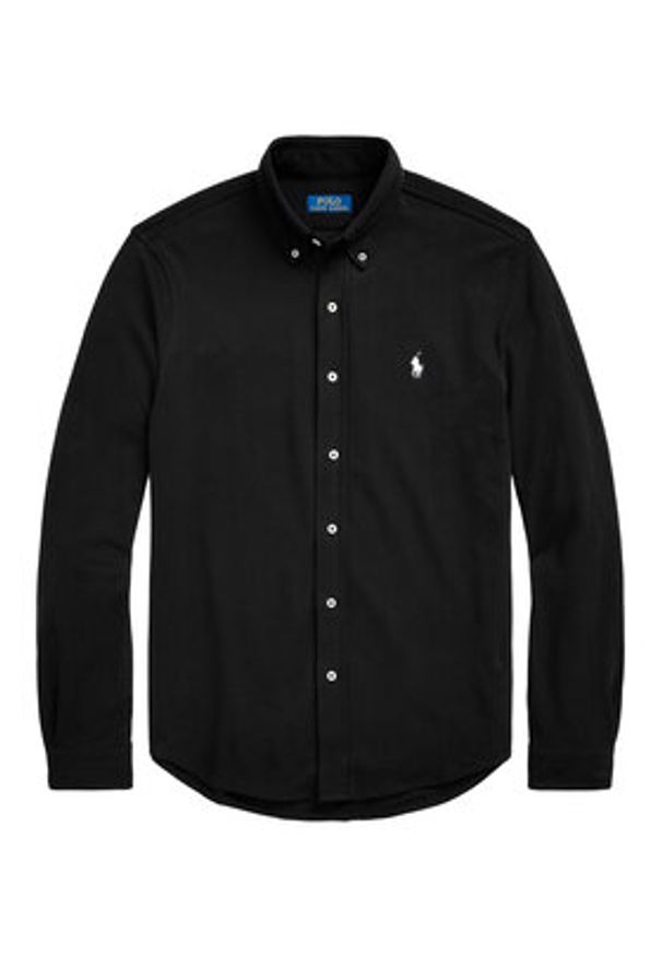 Polo Ralph Lauren Koszula 710654408089 Czarny Regular Fit. Typ kołnierza: polo. Kolor: czarny. Materiał: bawełna