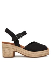 Espadryle Toms. Nosek buta: otwarty. Kolor: czarny