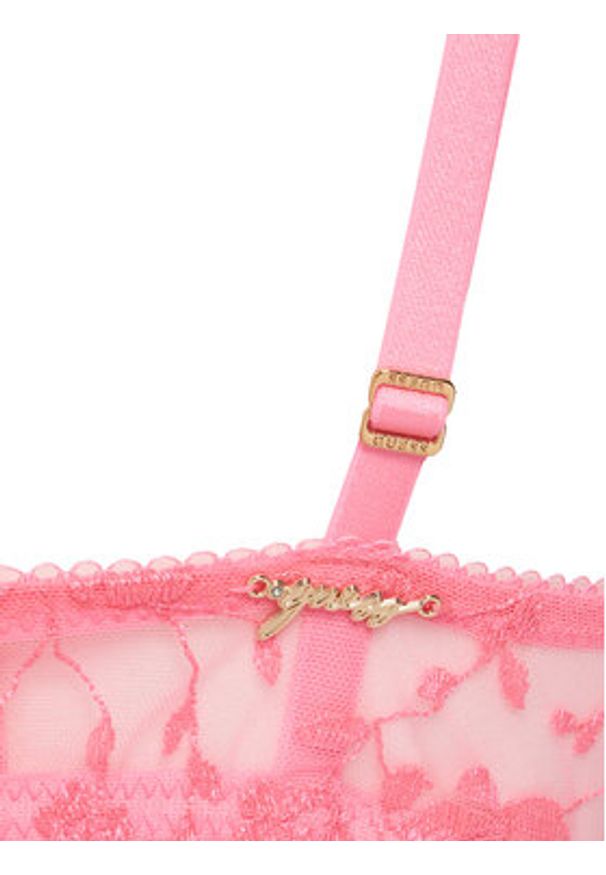Guess Biustonosz z fiszbiną O5GC15 KCQC0 Różowy. Kolor: różowy. Materiał: syntetyk