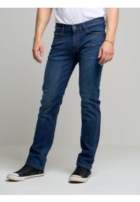 Big-Star - Spodnie jeans męskie dopasowane Tobias 510. Stan: obniżony. Kolor: niebieski. Wzór: napisy #3