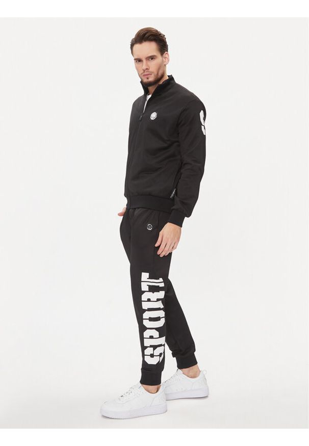 Plein Sport Dres Jogging Tracksuit: Top/Trousers AACC MJJ0606 SJO002N Czarny Regular Fit. Kolor: czarny. Materiał: bawełna. Sport: bieganie