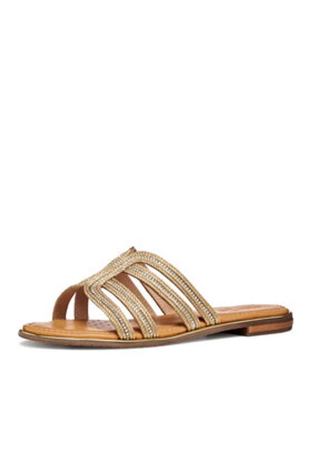 Geox Klapki D Sozy Plus D65DQA 000EW C2016 Złoty. Kolor: złoty. Materiał: materiał