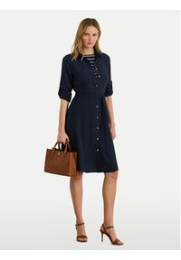 Lauren Ralph Lauren - LAUREN RALPH LAUREN Sukienka koszulowa 200980920001 Granatowy Regular Fit. Kolor: niebieski. Materiał: syntetyk. Typ sukienki: koszulowe #3