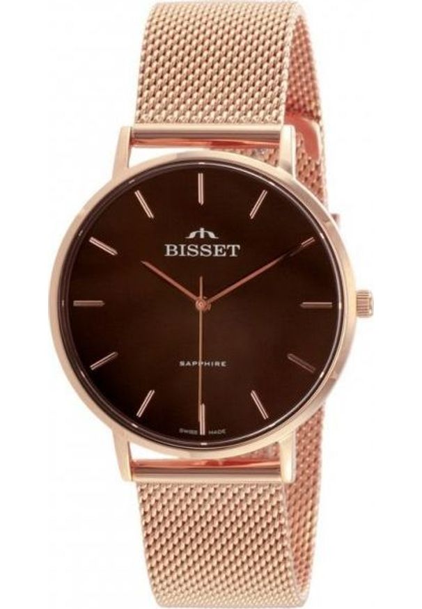 Zegarek Bisset ZEGAREK DAMSKI BISSET BSBF33 (zb579k) - SZAFIROWE SZKŁO. Kolor: niebieski