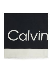 Calvin Klein Szal Bold Logo LV04F8052G Czarny. Kolor: czarny. Materiał: materiał #3