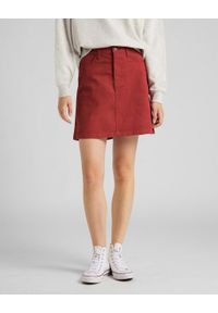 Lee - DAMSKA SPÓDNICA LEE A LINE ZIP SKIRT RED OCRE L38FQM38 112108160