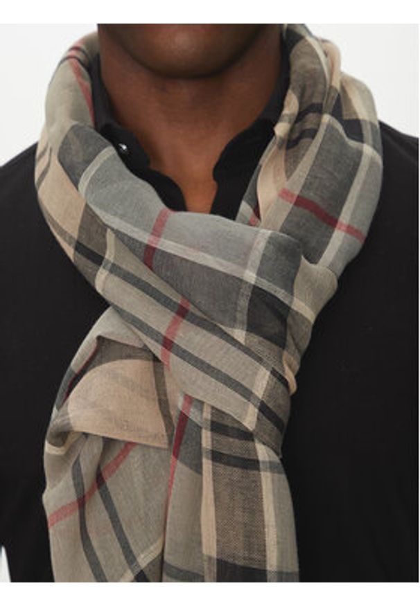 Barbour Szal Welton Tartan USC0315TN32 Beżowy. Kolor: beżowy. Materiał: bawełna, materiał