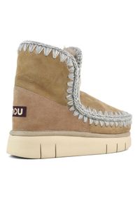 Mou - MOU Eskimo 18 bounce Śniegowce damskie Śniegowce damskie. Okazja: na spacer. Kolor: brązowy. Materiał: wełna, zamsz. Szerokość cholewki: normalna. Sezon: zima #2