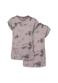 BUILD YOUR BRAND - Koszulka Damska Batik Dye Z Przedłużonym Ramiączkiem. Kolor: szary. Długość rękawa: na ramiączkach