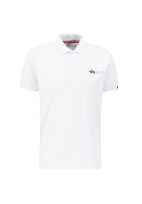 Koszulka Alpha Industries Basic Polo 10660009 - biała. Typ kołnierza: polo. Kolor: biały. Materiał: bawełna. Długość rękawa: krótki rękaw. Długość: krótkie