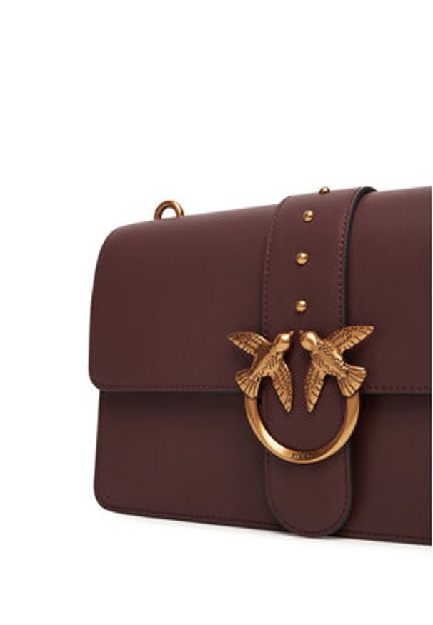 Pinko - PINKO Torebka Love One Classic ST.CL Al 25-26 PLTT 105857 A0F1 Bordowy. Kolor: czerwony. Materiał: skórzane