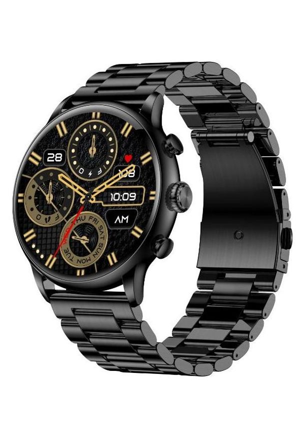 MYPHONE - myPhone Watch Elegant 2 czarny. Rodzaj zegarka: smartwatch. Kolor: czarny. Materiał: koronka. Styl: wizytowy, sportowy, casual, biznesowy, elegancki