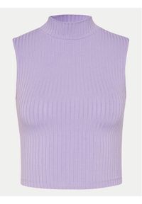 Edited Bluzka Kaori EDT2640028000003 Fioletowy Slim Fit. Kolor: fioletowy. Materiał: wiskoza