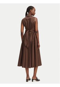 Fracomina Sukienka codzienna FS26SD2010W40201 Brązowy Regular Fit. Okazja: na co dzień. Kolor: brązowy. Materiał: bawełna. Typ sukienki: proste. Styl: casual #2