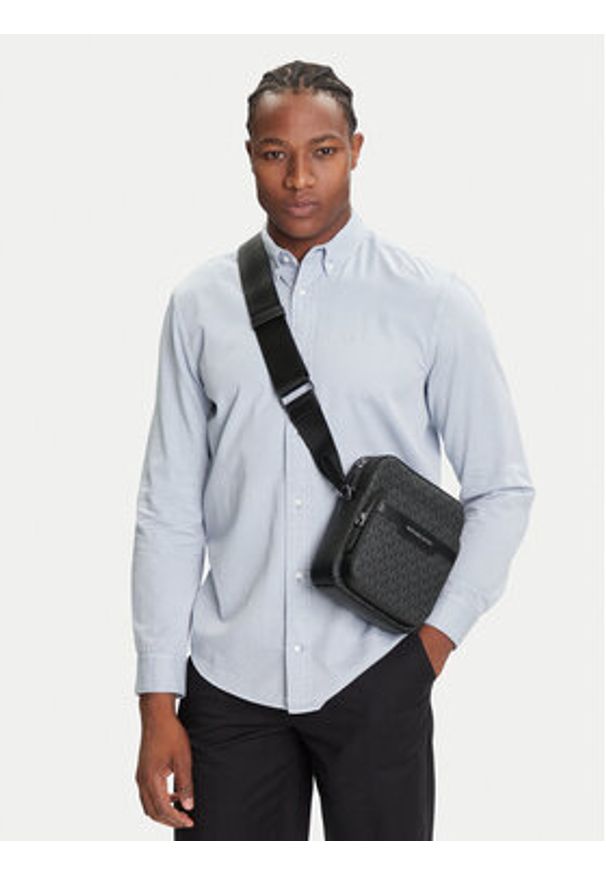 MICHAEL Michael Kors Saszetka Hudson 33T5LHDM0B Czarny. Kolor: czarny. Materiał: skóra