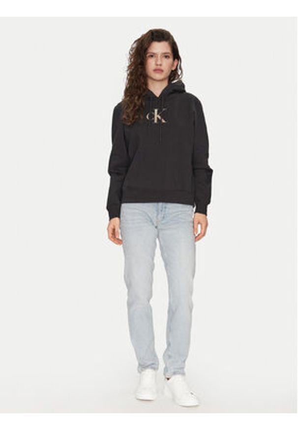 Calvin Klein Jeans Bluza Gradient J20J224721 Czarny Relaxed Fit. Kolor: czarny. Materiał: syntetyk. Wzór: gradientowy