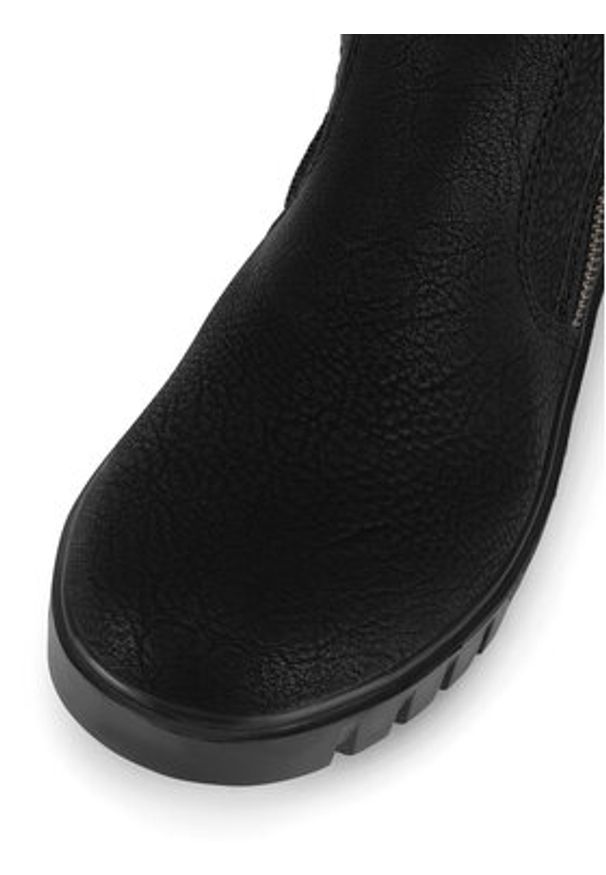 Rieker Botki Y3481-00 Czarny. Kolor: czarny. Materiał: materiał