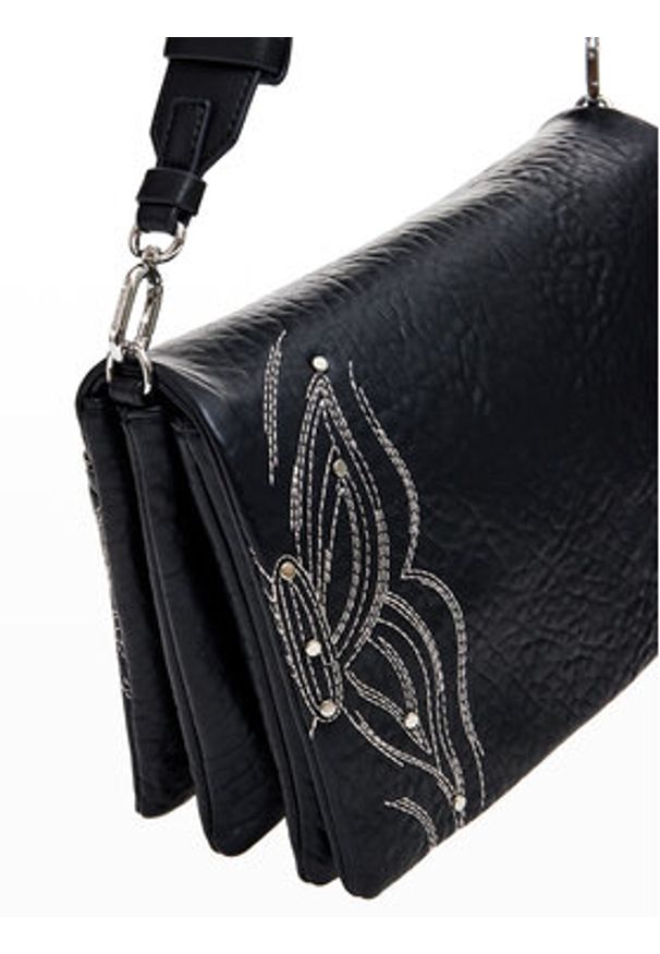 Desigual Torebka 25SAXP84 Czarny. Kolor: czarny. Materiał: skórzane