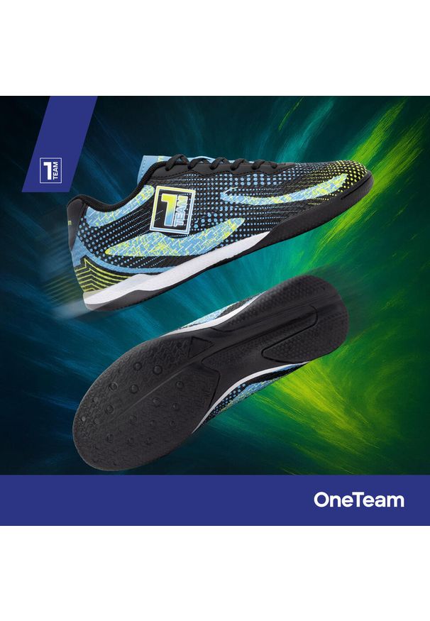 ONETEAM - Buty piłkarskie dziecięce OneTeam Robero Teen IC. Kolor: czarny. Sport: piłka nożna