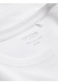 Ombre Clothing - Longsleeve męski BASIC z okrągłym dekoltem - biały V4. Kolor: biały. Materiał: materiał, bawełna. Długość rękawa: długi rękaw. Wzór: gładki, jednolity. Styl: klasyczny #8
