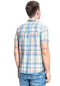 Wrangler - WRANGLER SS 1 PKT SHIRT MĘSKA KOSZULA GOSSAMER GREEN W5J14MG07 112130162