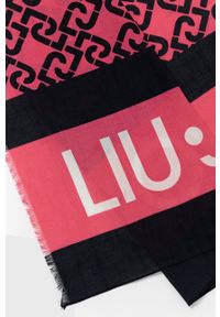 Liu Jo szal damski wzorzysty. Kolor: różowy. Materiał: tkanina