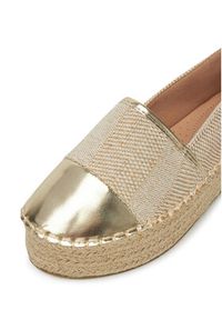 DeeZee Espadryle JSZ701-2 Złoty. Kolor: złoty. Materiał: materiał