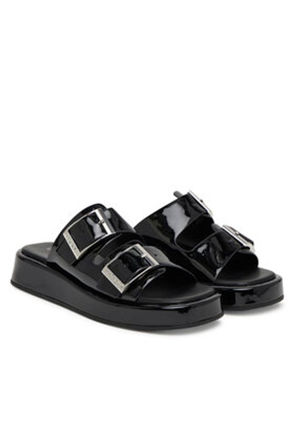 DKNY Klapki Leocadia K1674345 Czarny. Kolor: czarny. Materiał: skóra