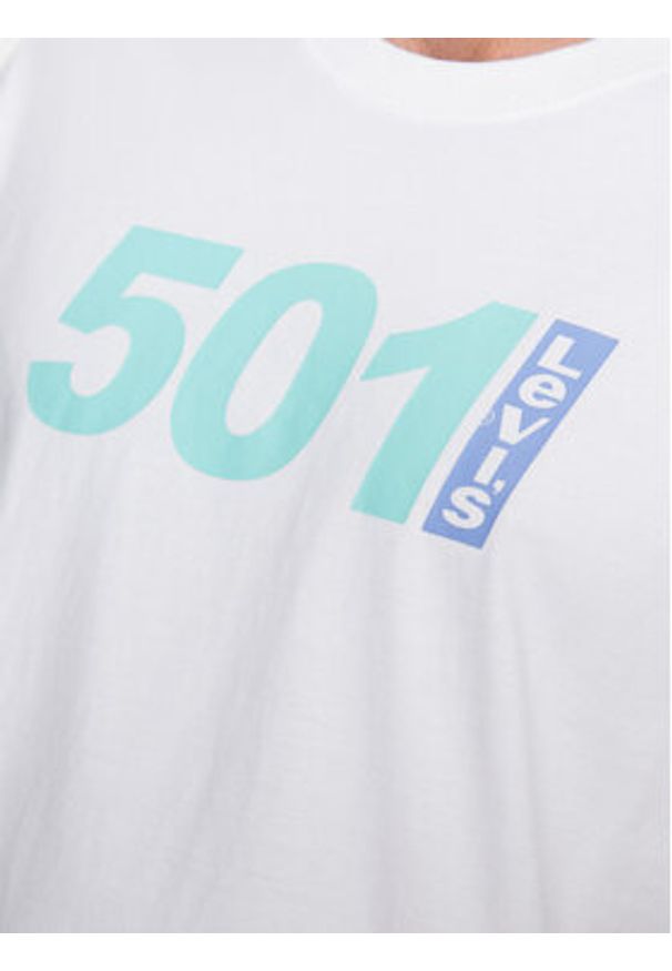 Levi's® T-Shirt Graphic 501 87373-0062 Biały Vintage Fit. Kolor: biały. Materiał: bawełna. Styl: vintage