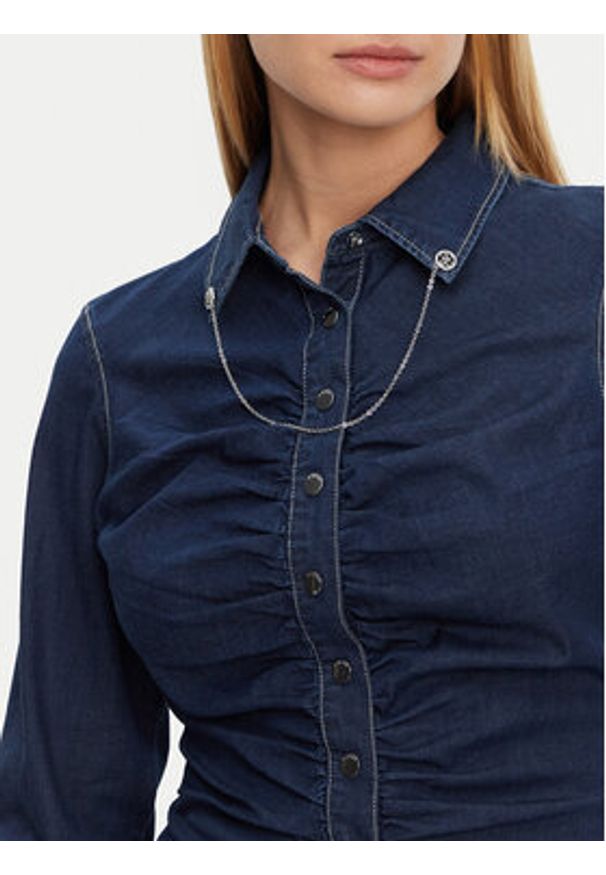 Guess Koszula W5RH69 D5HJ1 Granatowy Regular Fit. Kolor: niebieski. Materiał: bawełna