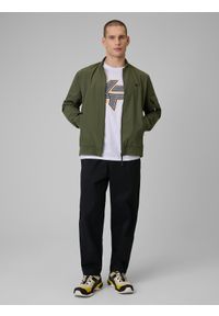 4f - 4F Kurtka przejściowa męska - khaki L. Okazja: na co dzień. Kolor: oliwkowy, brązowy, wielokolorowy. Materiał: materiał. Styl: casual, sportowy #2