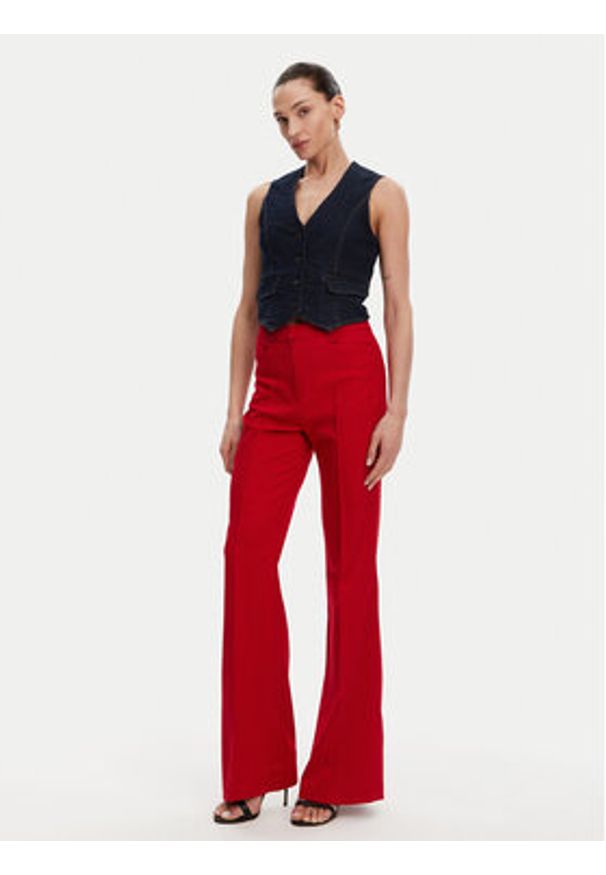 Fracomina Kamizelka FR25SJ5024D46093 Granatowy Slim Fit. Kolor: niebieski. Materiał: bawełna