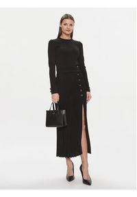 Guess Spódnica plisowana Shopie Pleated Skirt W4RD99 Z3D60 Czarny Regular Fit. Kolor: czarny. Materiał: wiskoza