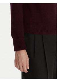 KAOS Sweter RI1KT022 Bordowy Regular Fit. Kolor: czerwony. Materiał: wełna #4