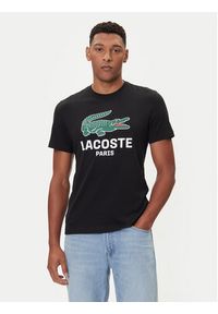 Lacoste T-Shirt TH5634 Czarny Regular Fit. Kolor: czarny. Materiał: bawełna