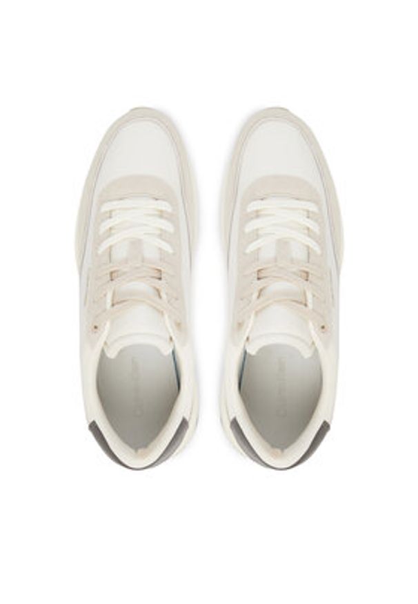 Calvin Klein Sneakersy City Runner Laceup Ny Mix HM0HM02144 Beżowy. Kolor: beżowy. Materiał: zamsz, skóra