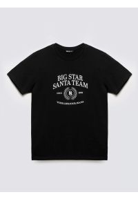 Big-Star - Koszulka męska z nadrukiem czarna Marr 906. Okazja: na co dzień. Kolor: czarny. Materiał: dzianina, bawełna, jeans. Wzór: nadruk. Styl: wizytowy, casual, klasyczny #5